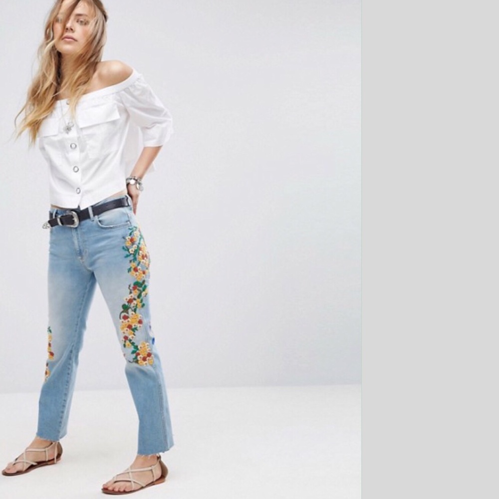 Free People New Off- Shoulder Blouse NWT - Picture 2 of 4